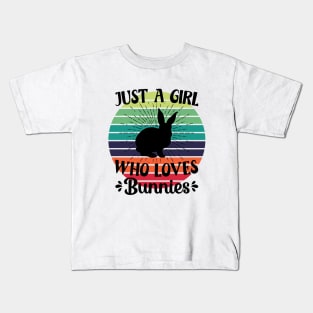 Just a girl who loves Bunnies 2 Kids T-Shirt